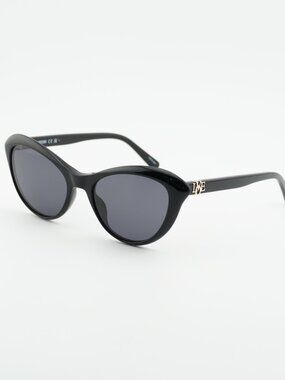 Love Moschino MOL015/S 0807 IR Sunglasses Black Cat Eye Frame, Grey Lenses
